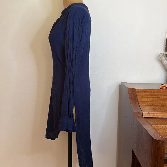 L Space sz S navy long sleeve viscose high low cover up great pre owned cond - Picture 4 of 7